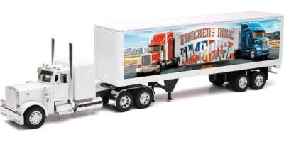 Peterbilt 379 w/ Dry Van Trailer Truckers Rule America Long Haul Truckers 1/32 - Image 1 of 4
