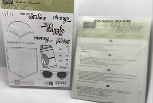 Stampin’ Up! POCKETFUL OF SUNSHINE stamps & POCKET DIES Retired Pre Loved - Picture 1 of 8