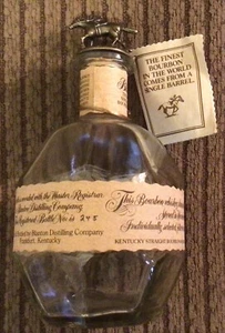 "Decantador de botellas de vidrio de whisky Blanton ""O""" - Imagen 1 de 7