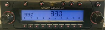 Becker Mexico CC BE 4325 Autoradio Cassette Display blau / blue incl. Einbau Set - Bild 1 von 4