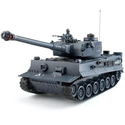 Rc Tanks,1:28 WW2 German Tiger Army Tank Toys for Boys,9 Channels Remote Cont... - Image 1 of 4