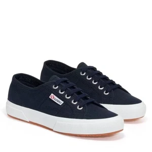 Superga 2750 Cotu Clásico Unisex Azul Lona Entrenadores Zapatos Talla Uk5.5/US6.5 - Imagen 1 de 5