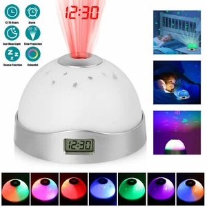 7 Color LED Changing Digital Snooze Alarm Clock With Time Projector Night Light - Picture 1 of 9