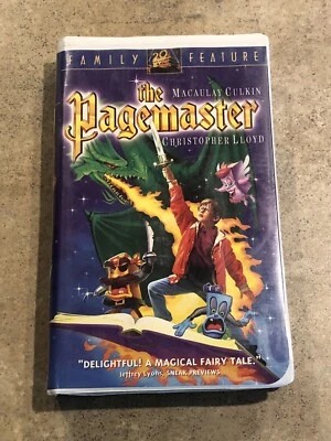 The Pagemaster (VHS, 1995, Clamshell) Macaulay Culkin and Christopher Lloyd - Image 1 of 3
