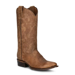 Botas occidentales Circle G by Corral para hombre bordadas punta redonda marrón L5888 - Imagen 1 de 17