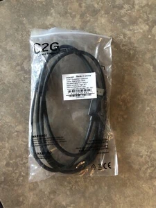 NUEVO cable de puerto de pantalla C2G, 8K, macho a macho negro 6 pies para ir 54401 - Imagen 1 de 12