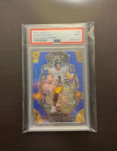2022 Panini Select H2 Kenny Pickett Blue Disco Prizm /25 Steelers RC SSP PSA 9