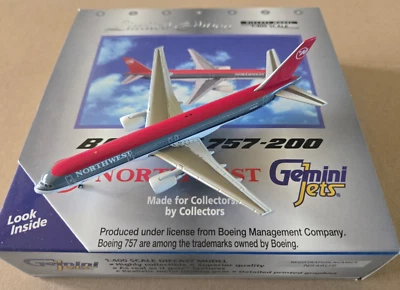 1:400 Boeing 757-200 Northwest Airlines N548US Shoebowl livery Gemini Jets - Image 1 of 4