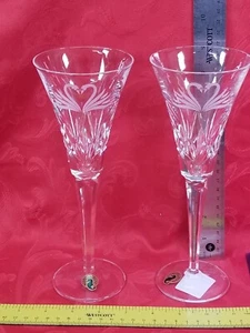 2 Waterford Stemware, Wedding Fluted Champagne, Swan (198233) 9.2" No Box - Picture 1 of 3