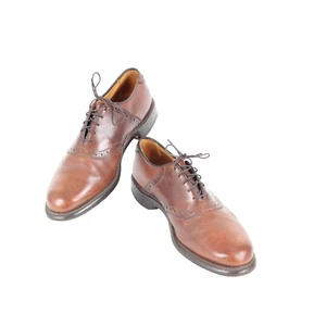 Allen Edmonds Shelton Sz 8D Brown Textured Lace Up Shoe - Picture 1 of 10