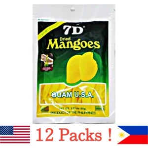 7D Dried Mangoes 3oz 80 grams per bag LOT of ( 12 packs ) - Picture 1 of 1