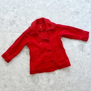 Esprit Red Double Breasted Peacoat Size 2 - Picture 1 of 3