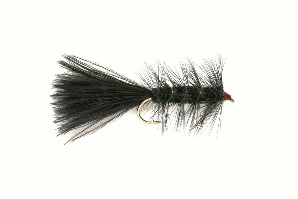  1 Dozen Weighted Black Woolly Bugger - Image 1 of 1