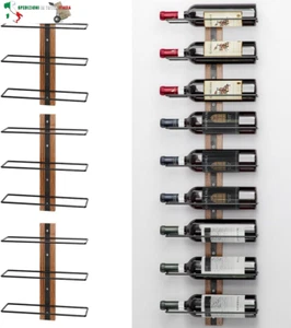 Stand Portabottiglie da Muro per Vino con Scomparti Porta Bottiglie, Cantinetta - Foto 1 di 8