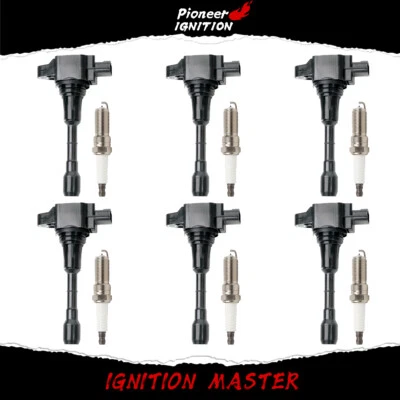 UF550 6X Ignition Coil &Spark Plugs Fit Nissan Altima Maxima M35 G35 QX60 3.5 V6 - Image 1 of 4