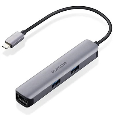 ELECOM USB Type-C Hub Docking Station 5-in-1 (LAN Port) DST-C17SV/EC HDMI Port 4 - Image 1 of 4