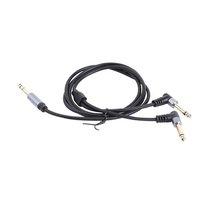 1/4 Insert Cable 6.35mm TRS to Dual 6.35mm TS Y Splitter Stereo Cable for Sound - Image 1 of 4