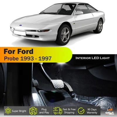 Kit de paquete de bombillas LED interiores 12 x para Ford Probe 1993-1997 - blanco Foto 1 de 4