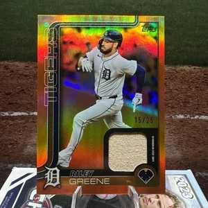 Topps Serie 1 2025 Riley Greene Orange gioco usato Bat Relic /25 Detroit Tigers - Foto 1 di 16