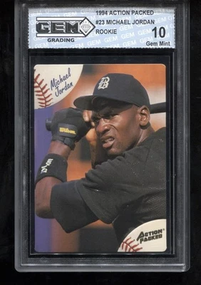 Michael Jordan Rookie 1994 Action Packed #23 RC Card Baseball Barons GEM MINT 10 - Image 1 of 2