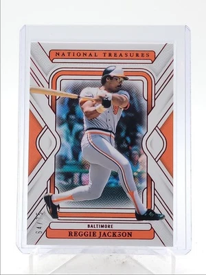 REGGIE JACKSON 2025 NATIONAL TREASURES BASEBALL RED BALTIMORE /75 Q3882 - Image 1 of 2