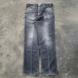 Vintage 90s Levi's 36x33 USA Black Jeans Pants Relaxed Faded Denim 540 Tag 36x34 - Picture 1 of 8