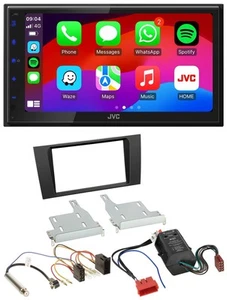 JVC Bluetooth 2DIN MP3 DAB USB Autoradio für Audi A4 B5 99-01 Symphony Bose Akti - Bild 1 von 10