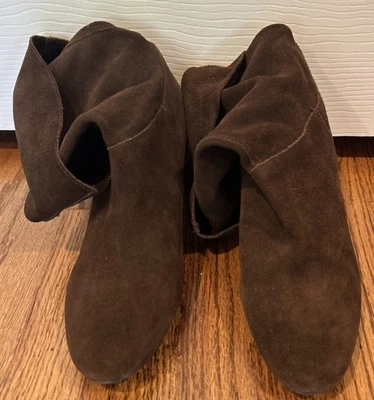 Botas Steve Madden Feminina Couro Marrom Camurça Meia Desleixada Dobrável Tamanho 10 - Imagem 1 de 4