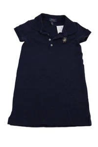 Polo Ralph Lauren Girls Cotton Collared Short Sleeve Polo Dress Navy Size 4T - Picture 1 of 5