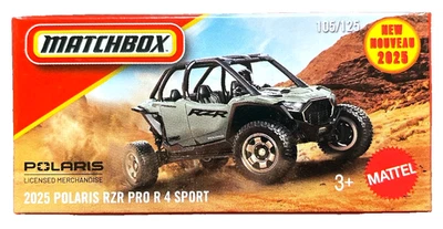Matchbox 2025 Polaris RZR Pro R 4 Sport 105/125 2025 Power Grabs 1:64 Modellauto - Bild 1 von 4