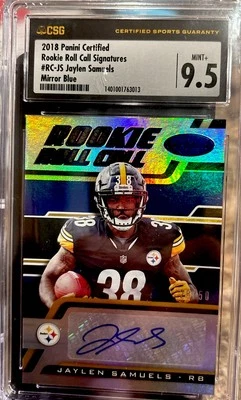 2018 Panini Certified RC Roll Call 26/50 Signature Jaylen Samuels CSG 9.5 - Image 1 of 2