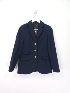 Joules Sakko Gr. 10 Navy Peyton Blazer Hacking Fischgrät Wolle Tweed Country - Bild 1 von 17