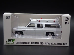 2025 GREENLIGHT 1983 CHEVROLET SUBURBAN K20 CUSTOM WHITE DELUXE AMBULANCE HOBBY - Picture 1 of 6