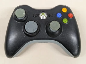 Mando Inalámbrico Oficial Auténtico Microsoft Xbox 360 Negro Funciona Muy bien - Imagen 1 de 6
