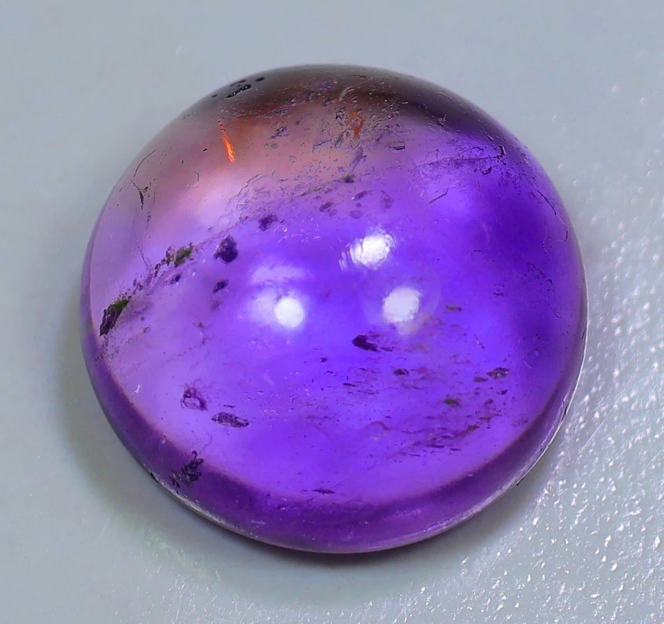 Anello Cabochon Tondo 17 Ct 9X16X16 mm Ametrina Viola Naturale Gemme HQ-289 - Immagine 1 di 1