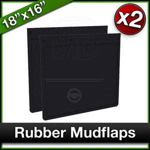 WILSOX TRAILER 18" x 16" (460 x 410mm) Truck Lorry RUBBER MUDFLAPS Mud Flap PAIR - Picture 1 of 1