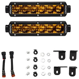 Rigid 37201 SR-Series PRO DOT SAE Yellow Fog LED Lights Kit Set for 22-24 Tundra - Picture 1 of 7