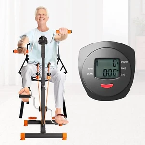 Pedal Exerciser Height Adjustable Full Body Exercise Bike For Home Gym W/ LCD - Picture 1 of 6