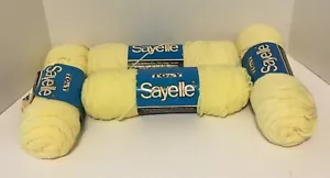 Lot Of 4 ACRYLIC YARN Sayelle 4 ply Color Primrose Vintage K-Mart - Picture 1 of 5