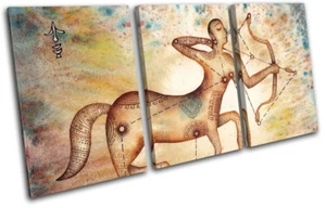 Zodiac Sagittarius Starsign TREBLE CANVAS WALL ART Picture Print - Picture 1 of 1