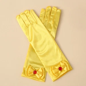 Girls Gloves Bow Knot Cute Kids Stage Halloween Party Long Gloves Accessorices - Picture 1 of 19