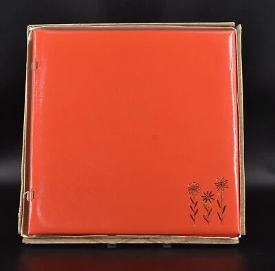 全新 复古 Webway W-200 橙色乙烯基相册 额外页面 原件盒 12.5 — 第 1/4 张图片