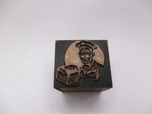 Vintage Printing Letterpress Printers Block Bread - Picture 1 of 2