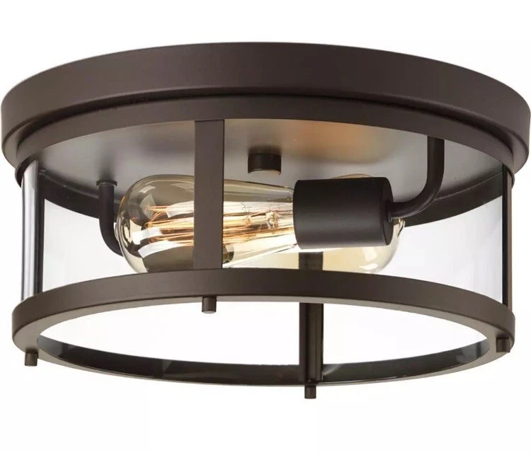 Gunther Collection Antique Bronze 2-Light Outdoor Flush Mount by Progress Lighti - Image 1 of 1