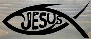 Jesus Fish Sticker Decal Christian John 3:16 Cross Religious God Resurrection - Picture 1 of 22