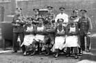 Gpo-80 Wwi, Military Group, Unknown Regiment, Chefs With Cat. Photo