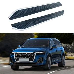 2PCS Running Boards Side Steps Fits For Audi Q7 2016-2025 Fixed Nerf Bars Pedals - Picture 1 of 9