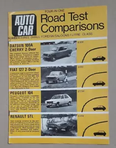 Autocar Road Test Comparisons -Four-in-One - Number 3  Foreign Saloons 1 Litre - Picture 1 of 7