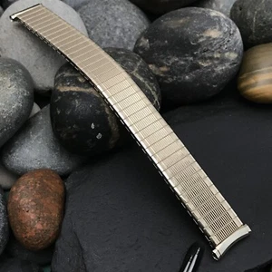 1970s Long Yellow Gold-RGP Speidel nos 18mm 19mm Vintage Watchband  - Picture 1 of 10