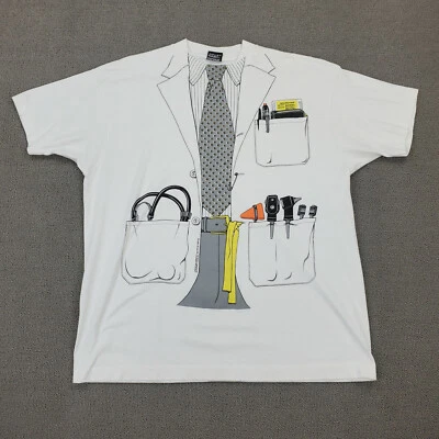 Vintage Doctor Shirt Mens XL Zantac Promo Lab Coat Leslie Arwin BEST T-Shirt - Image 1 of 4